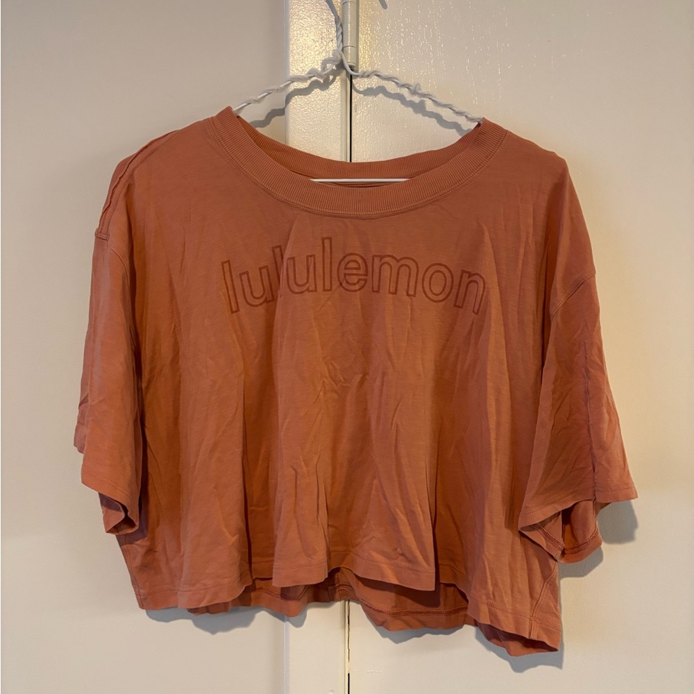 LULULEMON Orange Crop Top